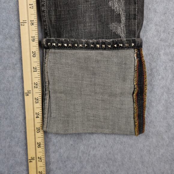 Allen B. by Allen Schwartz Jeans Womens Size 27 Cropped Gray Wash Cuffed Hem - Picture 16 of 16